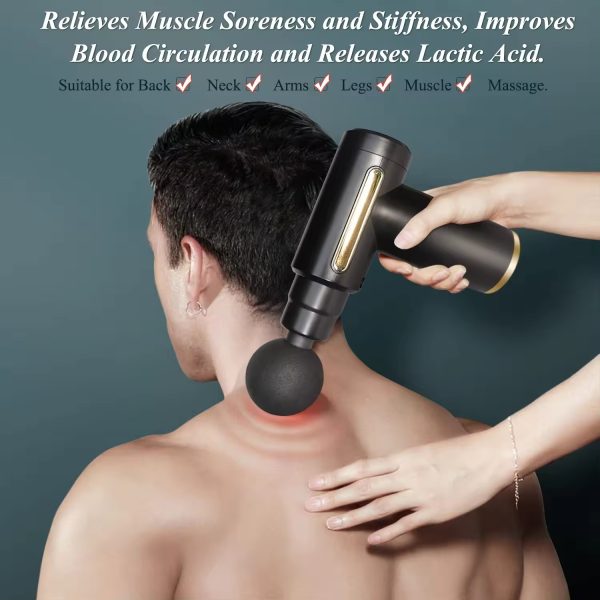 Idea Massager Gun for Deep Tissue Pain ,With 4 Massage Heads, Super Quiet