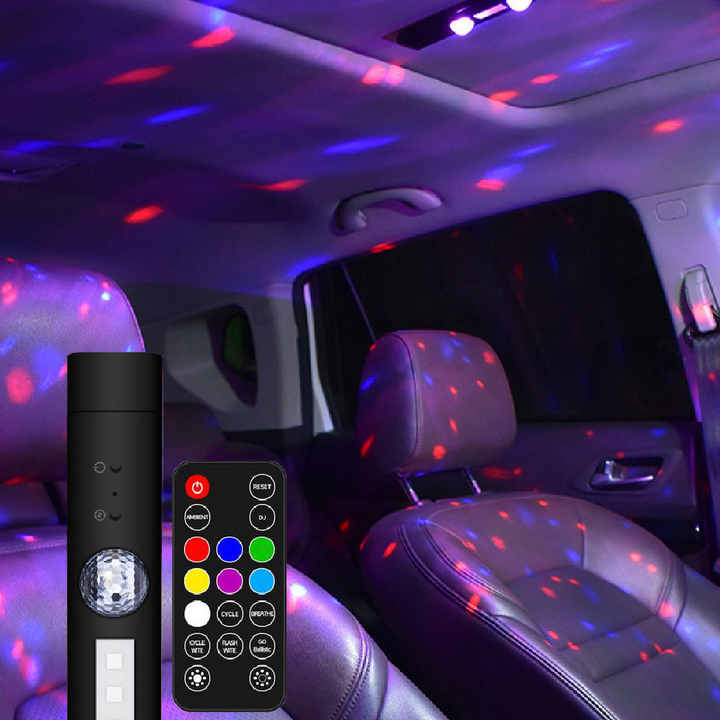 RGB Car Atmosphere USB Wireless Roof Star Led Light